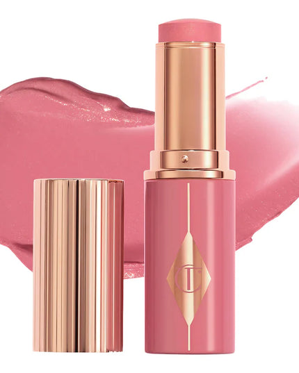 Charlotte Tilbury Unreal Lip + Cheek Glow Blush Stick with Hyaluronic Acid