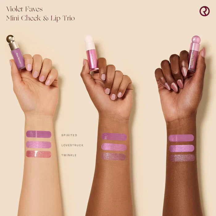 Rare Beauty by Selena Gomez 
Violet Faves Mini Cheek and Lip Trio Makeup Gift Set