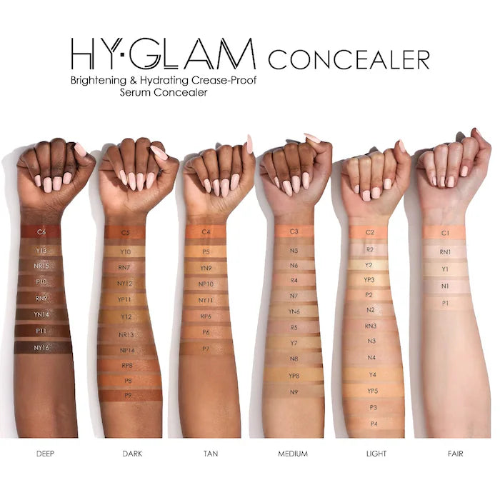NATASHA DENONA Hy-Glam Brightening & Hydrating Medium to Full Coverage Crease Proof Serum Concealer