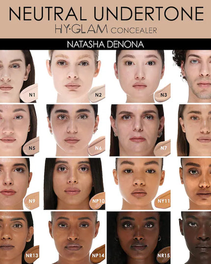 NATASHA DENONA Hy-Glam Brightening & Hydrating Medium to Full Coverage Crease Proof Serum Concealer