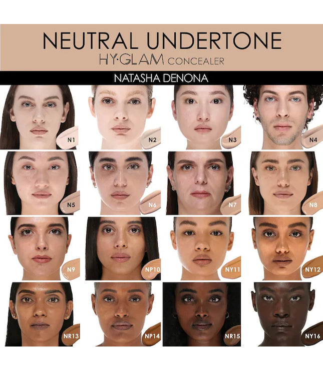 NATASHA DENONA Hy-Glam Brightening & Hydrating Medium to Full Coverage Crease Proof Serum Concealer