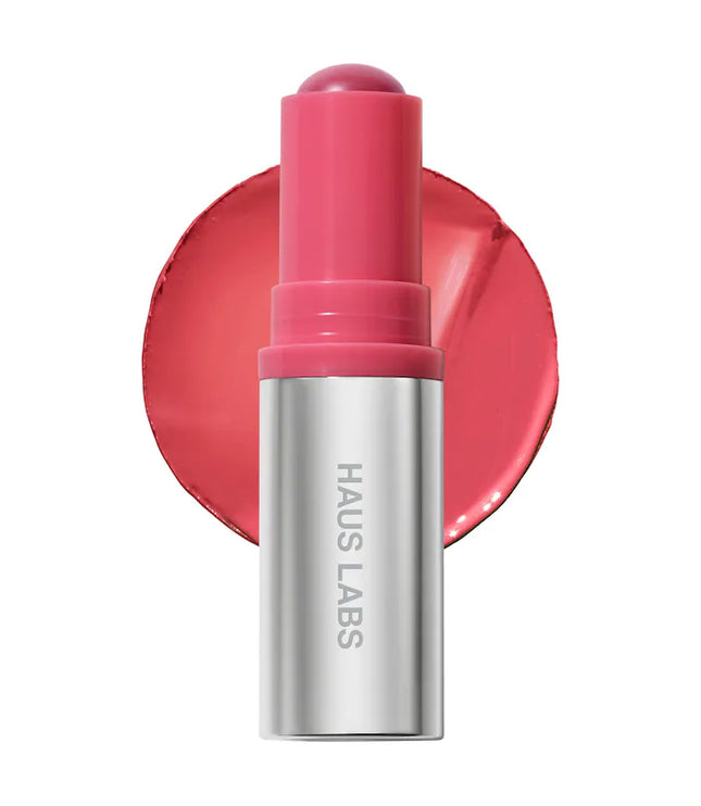 HAUS LABS Color Fuse Longwear Hydrating Glassy Lip + Cheek Blush Balm Stick