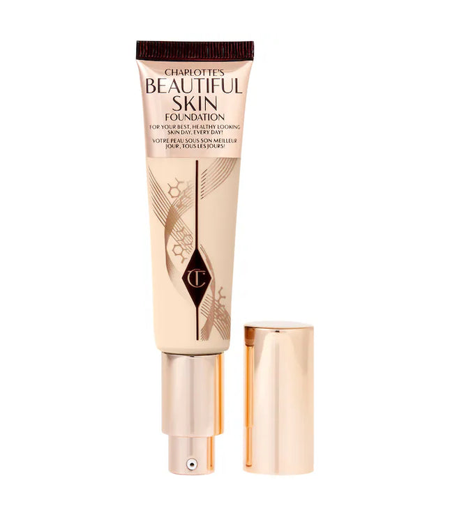 Charlotte Tilbury Beautiful Skin Medium Coverage Liquid Foundation with Hyaluronic Acid