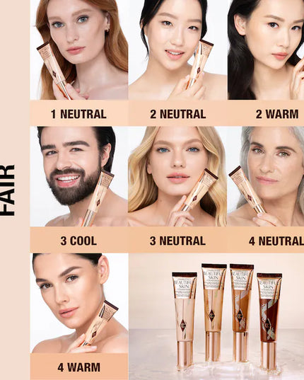 Charlotte Tilbury Beautiful Skin Medium Coverage Liquid Foundation with Hyaluronic Acid