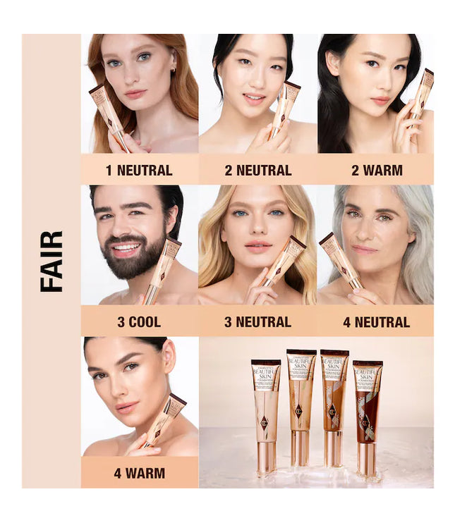 Charlotte Tilbury Beautiful Skin Medium Coverage Liquid Foundation with Hyaluronic Acid