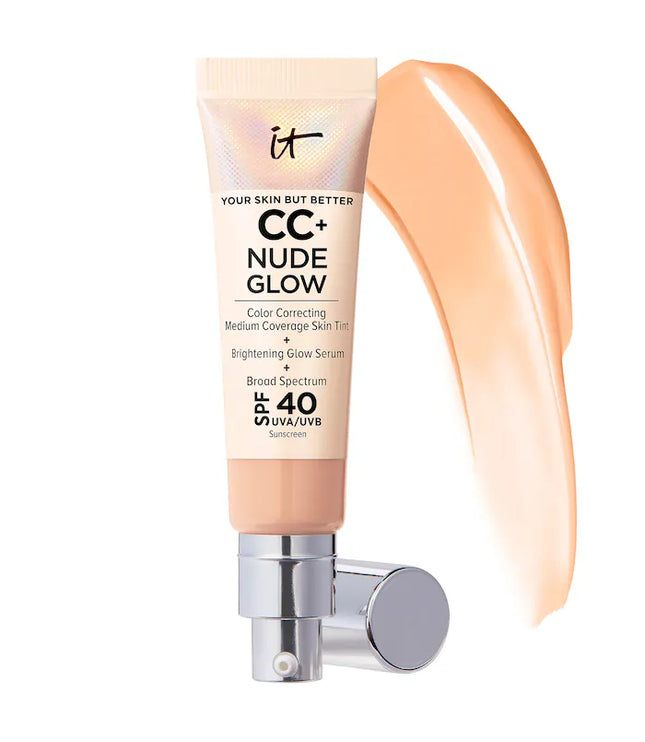 IT Cosmetics CC+ Nude Glow Lightweight Foundation + Glow Serum with SPF 40 and Niacinamide