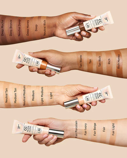 IT Cosmetics CC+ Nude Glow Lightweight Foundation + Glow Serum with SPF 40 and Niacinamide