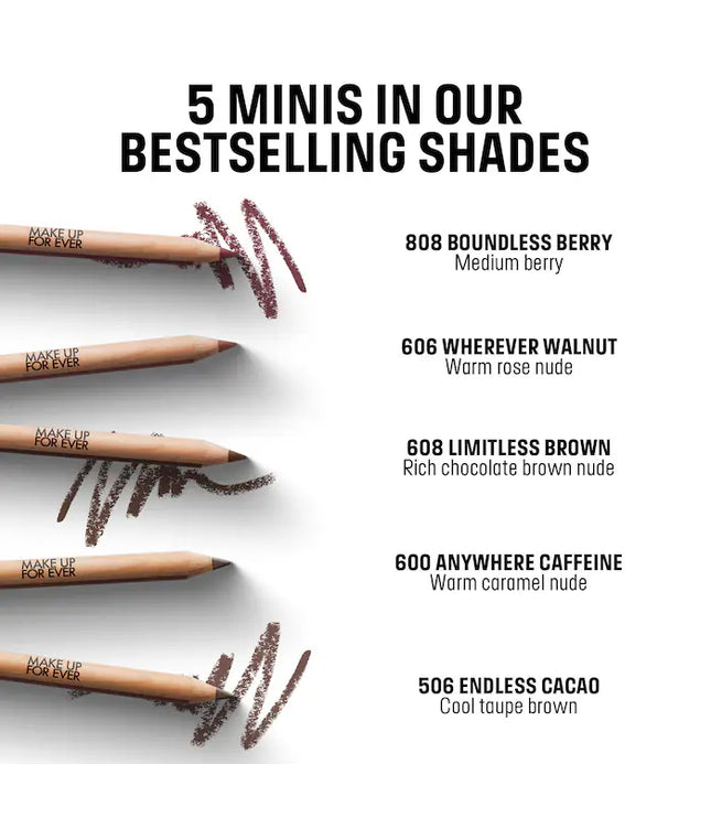 MAKE UP FOR EVER 
Mini Artist Color Lip Pencils Set