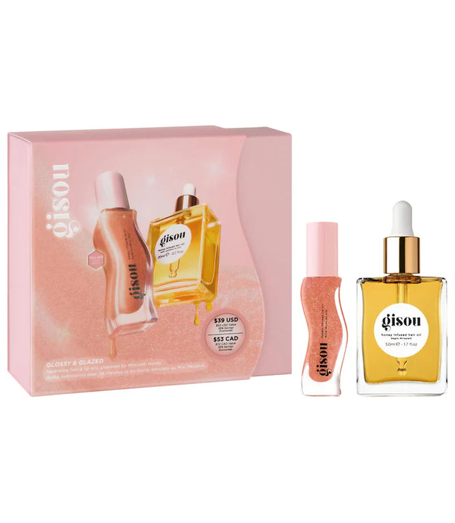 Gisou Glossy & Glazed Hair & Lip Oil Gift Set