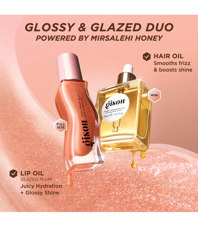 Gisou Glossy & Glazed Hair & Lip Oil Gift Set