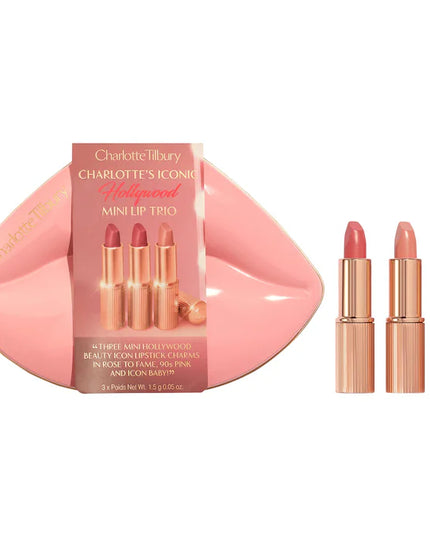 Charlotte Tilbury Mini Iconic Hollywood Lipstick Trio Gift Set