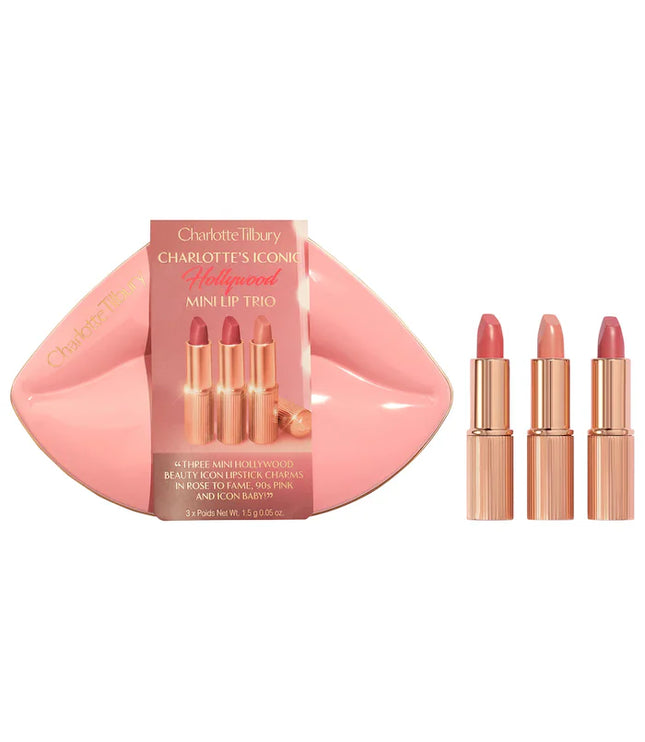 Charlotte Tilbury Mini Iconic Hollywood Lipstick Trio Gift Set