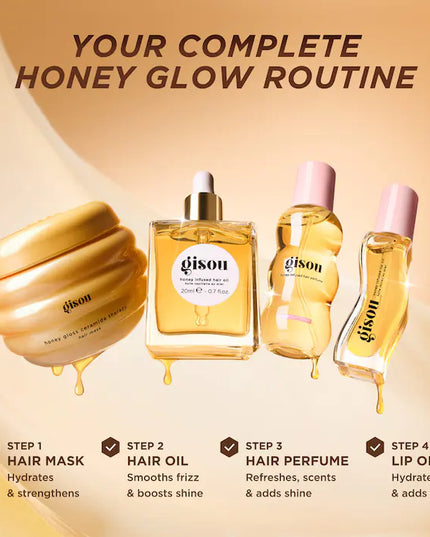 Gisou Glow All The Way Hair and Lip Gift Set