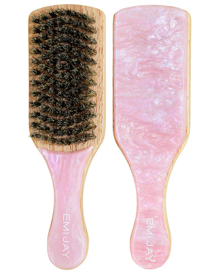 Emi Jay Mini Boar Bristle Hair Brush in Pink Sugar
