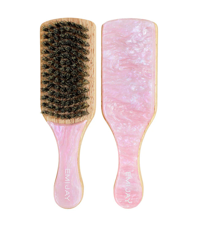 Emi Jay Mini Boar Bristle Hair Brush in Pink Sugar