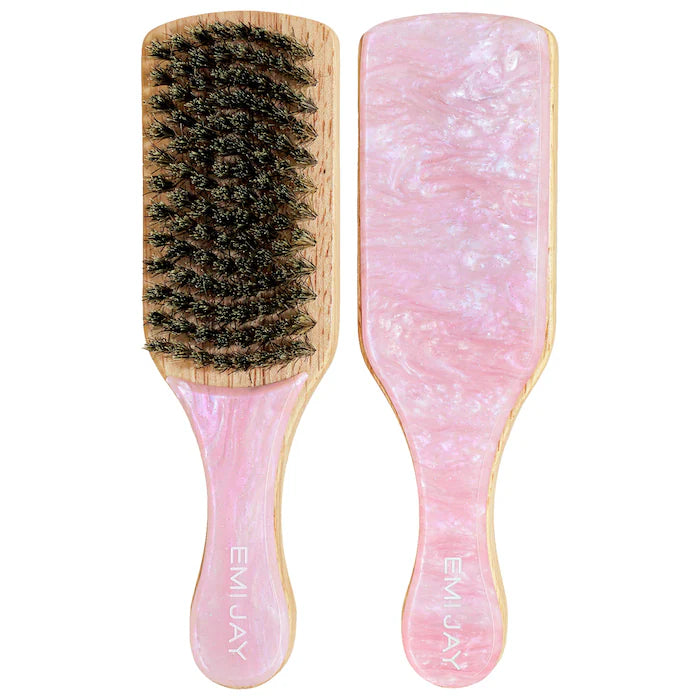 Emi Jay Mini Boar Bristle Hair Brush in Pink Sugar