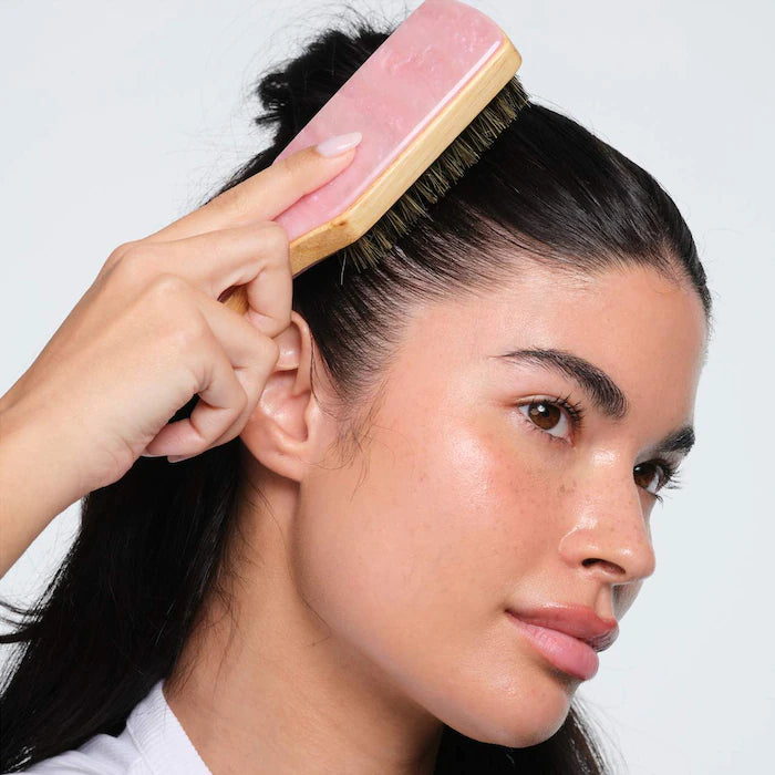 Emi Jay Mini Boar Bristle Hair Brush in Pink Sugar