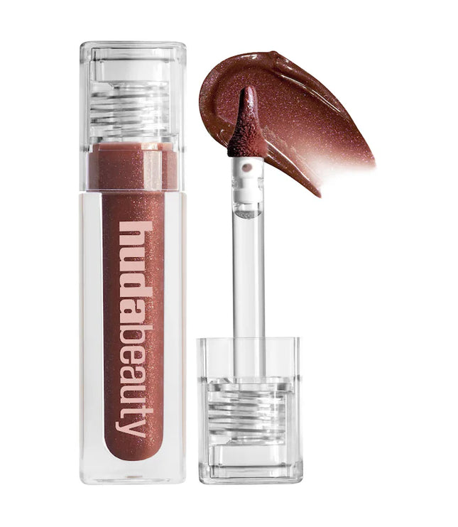 HUDA BEAUTY 
Faux Filler Shiny Non-Sticky Lip Gloss