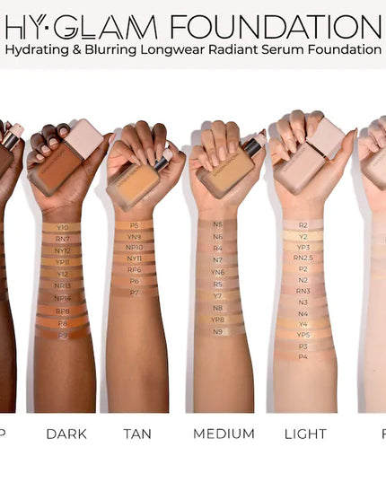 NATASHA DENONA Hy-Glam Foundation Hydrating & Blurring Luminous Longwear Serum Foundation