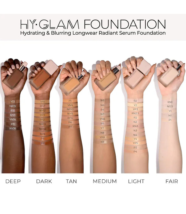 NATASHA DENONA Hy-Glam Foundation Hydrating & Blurring Luminous Longwear Serum Foundation