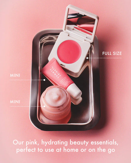 Summer Fridays 
The Dewy Pink Set with mini Lip Butter Balm in Pink Sugar