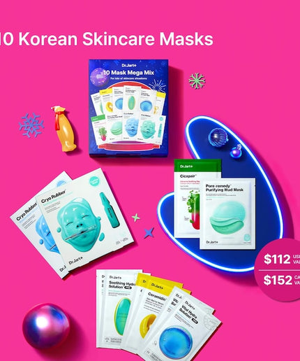 Dr. Jart+ Korean Face Mask 10 Pack Gift Set