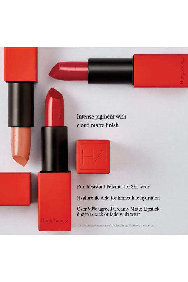 HUNG VANNGO BEAUTY 
Creamy Matte Longwear Lipstick with Hyaluronic Acid