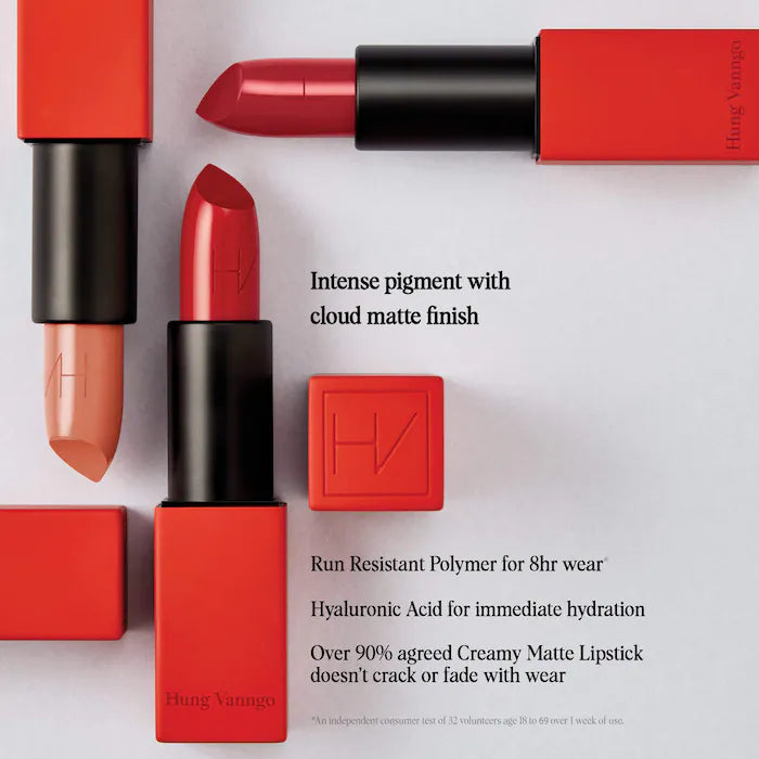 HUNG VANNGO BEAUTY 
Creamy Matte Longwear Lipstick with Hyaluronic Acid