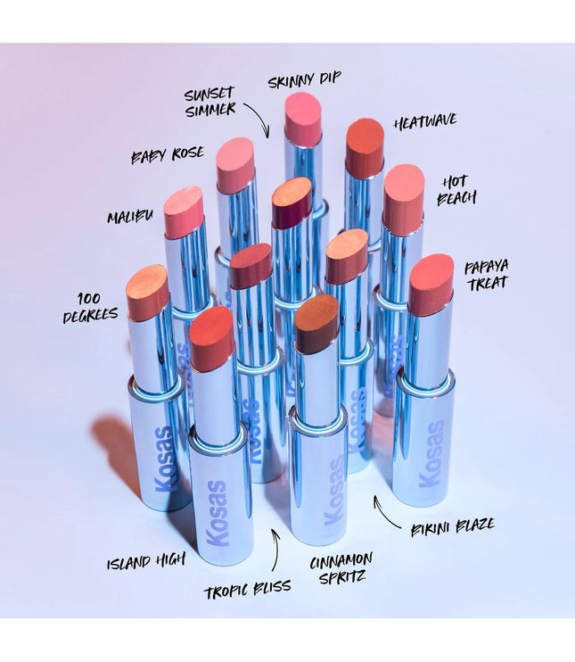Kosas Wet Stick Moisturizing Shiny Sheer Lipstick with Ceramides