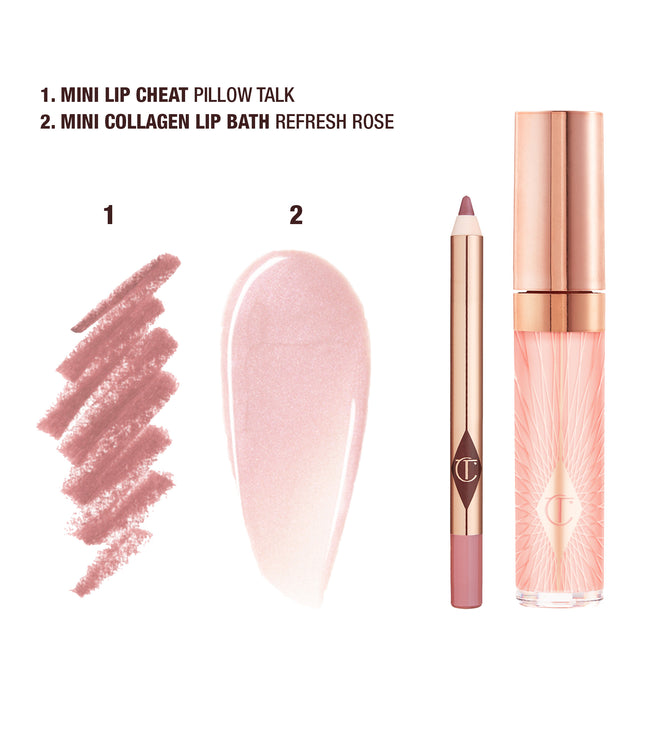 Charlotte Tilbury Mini Glossy Pink Lip Gloss + Lip Liner Set