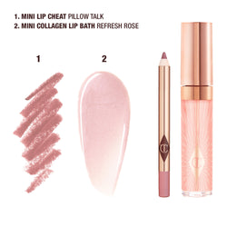 Charlotte Tilbury - Mini Glossy Pink Lip Gloss + Lip Liner Set